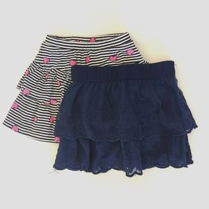 Navy skirt set for toddler girl, size 2T